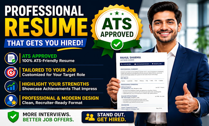 write and design a professional ats compliant resume and CV