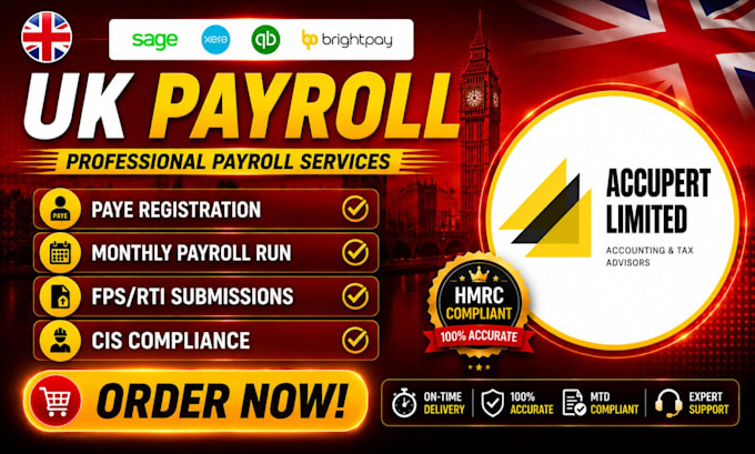 uk payroll, paye, cis, fps rti submissions and payroll setup