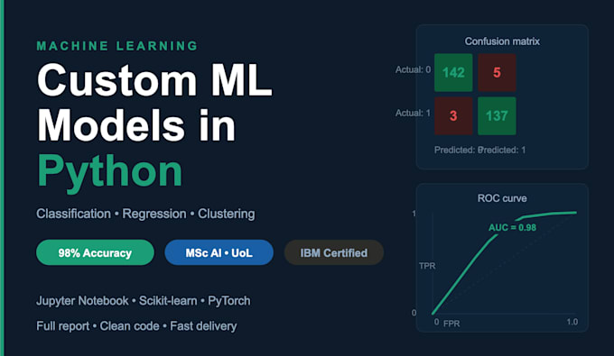 build python ml model to classify or predict from your dataset