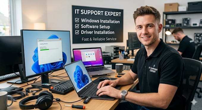 install windows, microsoft office and software remotely