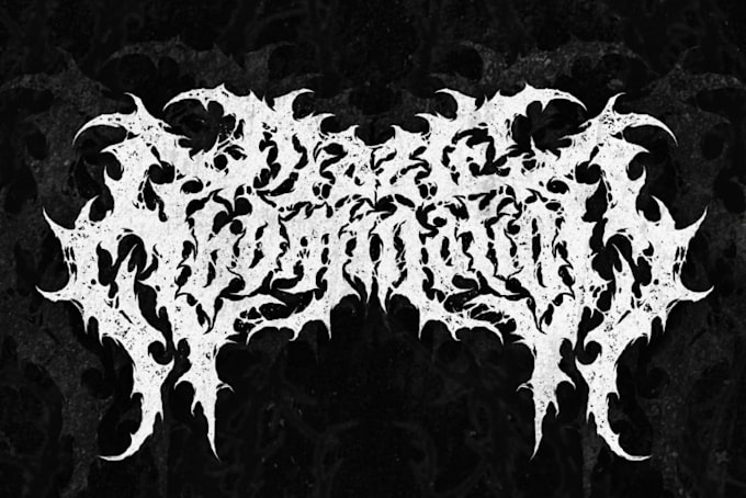 design raw black metal logo for bands