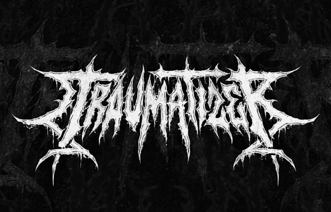 create evil blackened death metal logo