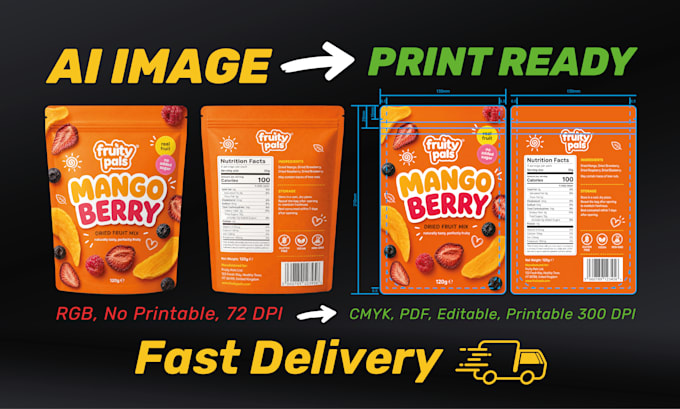 convert ai generated packaging design into print ready files