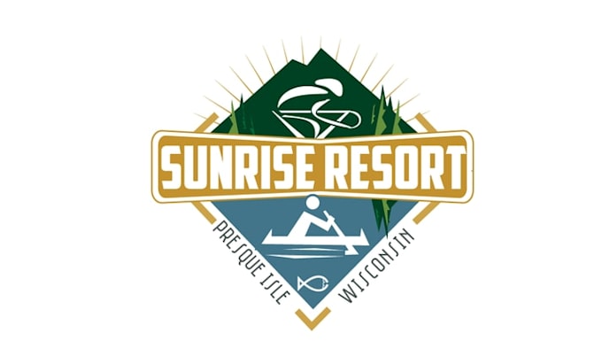 design wisconsin north woods resort logo