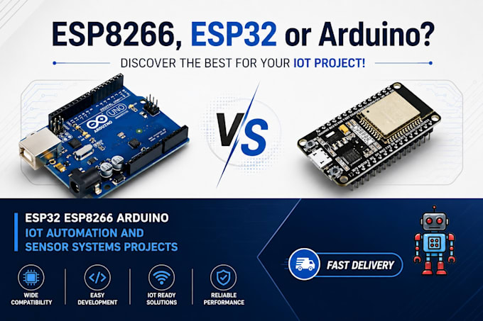develop esp32 esp8266 arduino iot automation and sensor systems projects
