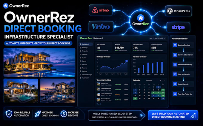 setup ownerrez automation vacation rentals website pms migration API integration
