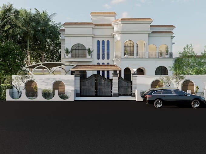 design 3d and 2d residential exterior and interior