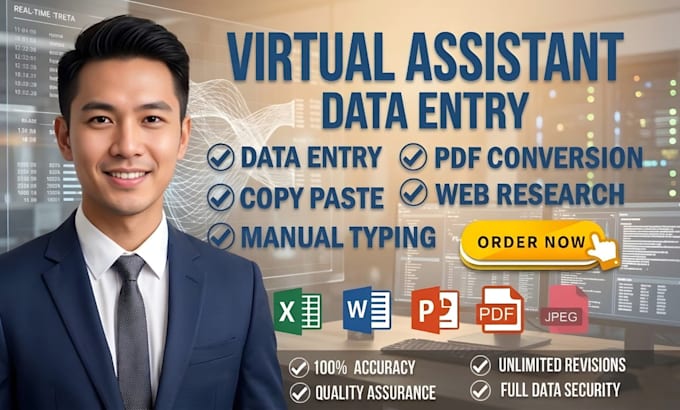 do all types data entry with accuracy
