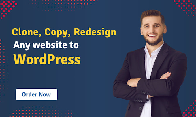 clone, copy, or redesign any website to wordpress