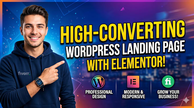 design landing page using wordpress and elementor