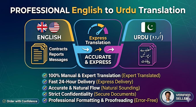 Do professional english to urdu and urdu to english translation by Ali ...