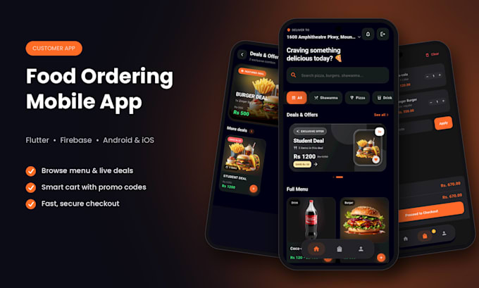 develop modern flutter mobile apps for android and IOS