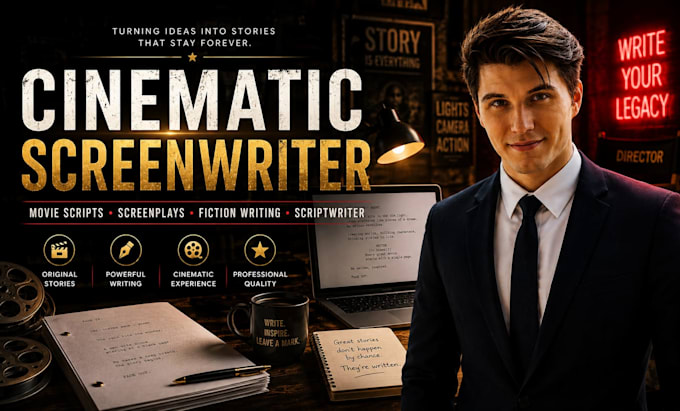 write, edit movie scripts, screen plays, fiction plays and short plays