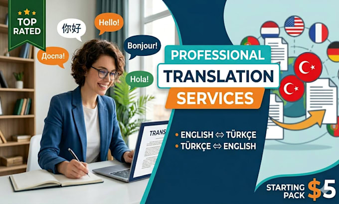 provide professional english to turkish