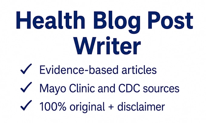 write a health blog post with  authoritave  sources