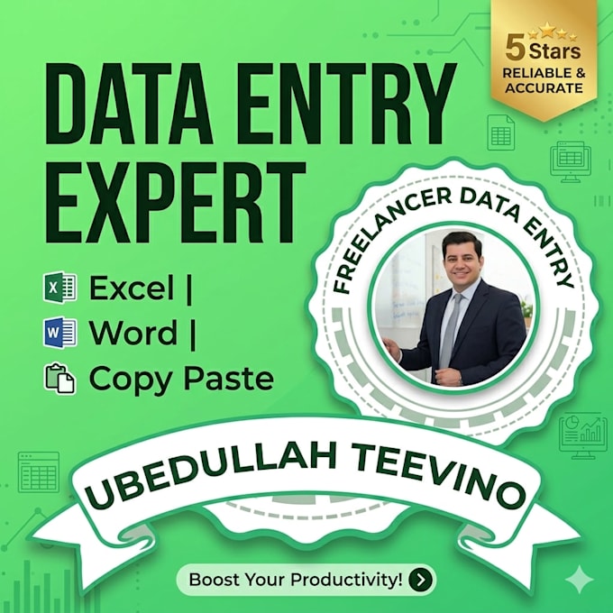 do professional excel data entry, word and copy paste work accurately