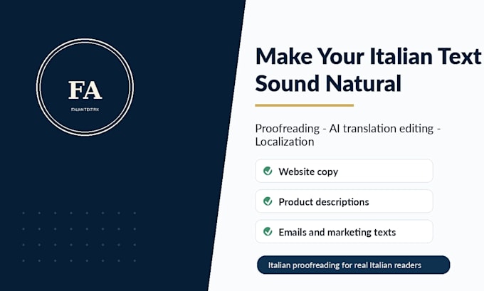 proofread and localize your ai translated italian text