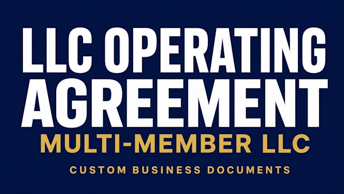 draft a multi member llc operating agreement