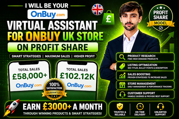 manage onbuy UK store on profit share