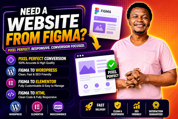 convert figma to wordpress, figma to elementor, figma to HTML