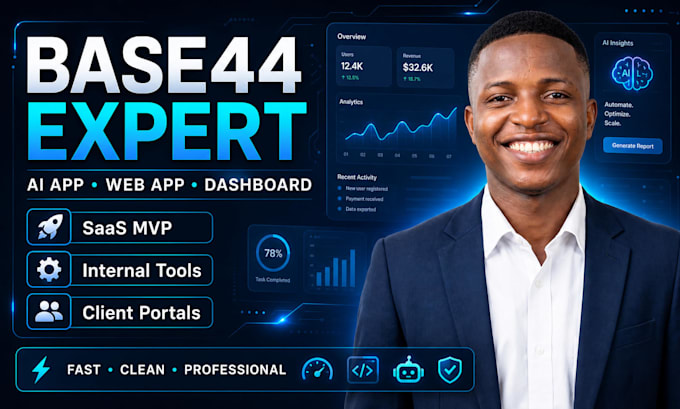 build ai app web app and dashboard using base44