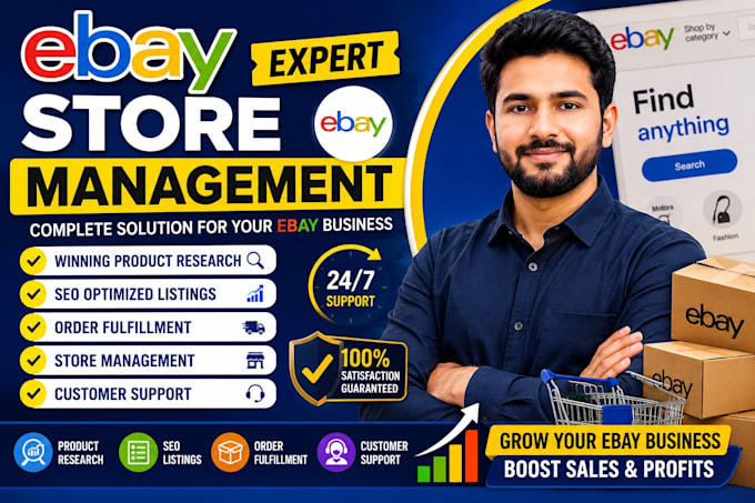 do expert ebay account management and product listing