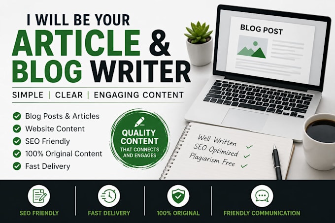write blog articles and website content
