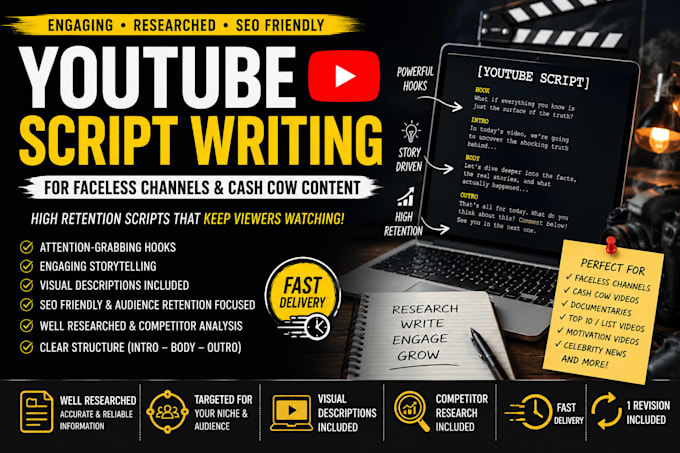 viral youtube scripts for faceless cash cow channels