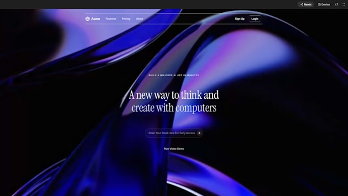 develop a modern animated website with react and gsap