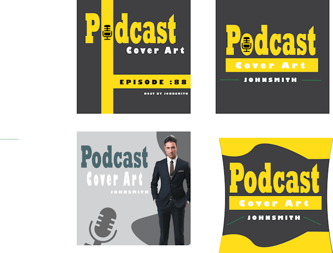 design podcast cover art , linkdin banner