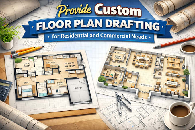 do floor plan drafting and autocad house layout design