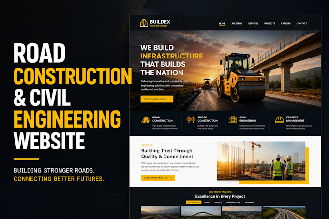 create road construction and civil engineering company website