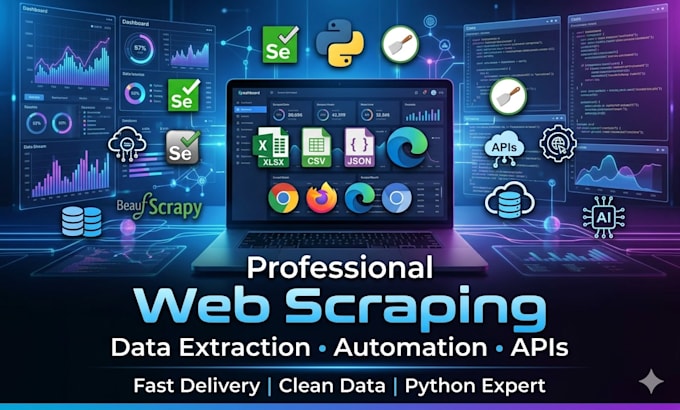 do web scraping, data extraction and automation