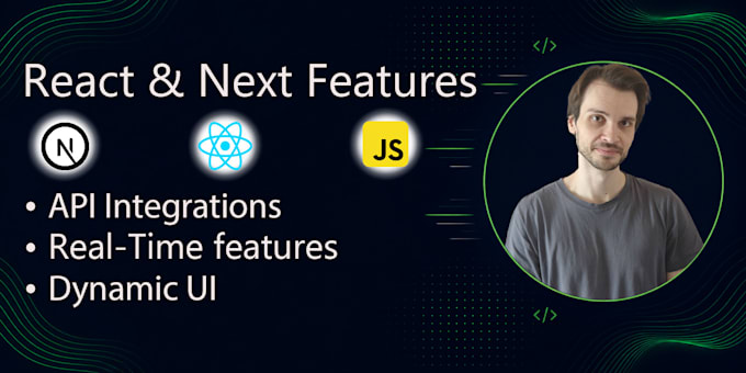 develop react or next frontend components and UI features