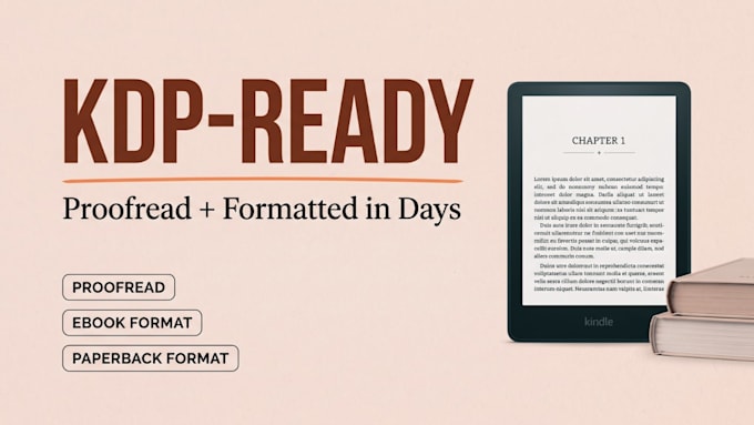 proofread format edit your book for amazon KDP ebook paperback ready, fiction