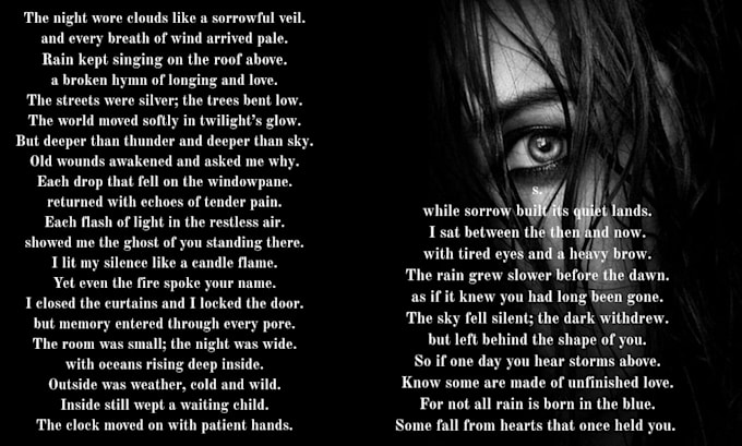 write emotional dark poetry and gothic poems
