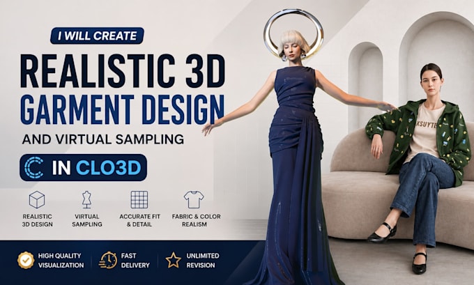 create realistic 3d garment design and virtual sampling in clo3d