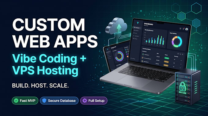 vibe code, fix, and deploy custom web application to a live vps