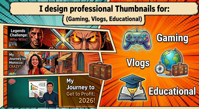 design proffessional logo and eye catching thumbnail