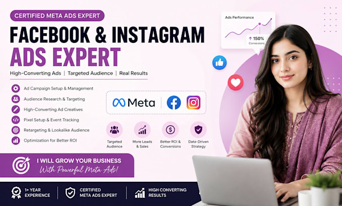 create and manage high covnerting meta facebook instagram ads to grow business