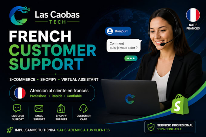 provide french customer support and virtual assistant services