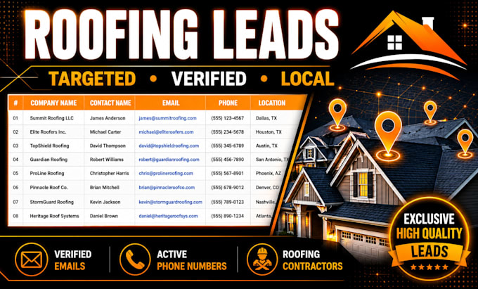 generate exclusive roofing contractor leads with verified contacts