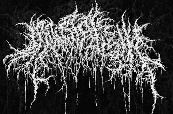 make old school thrash metal logo