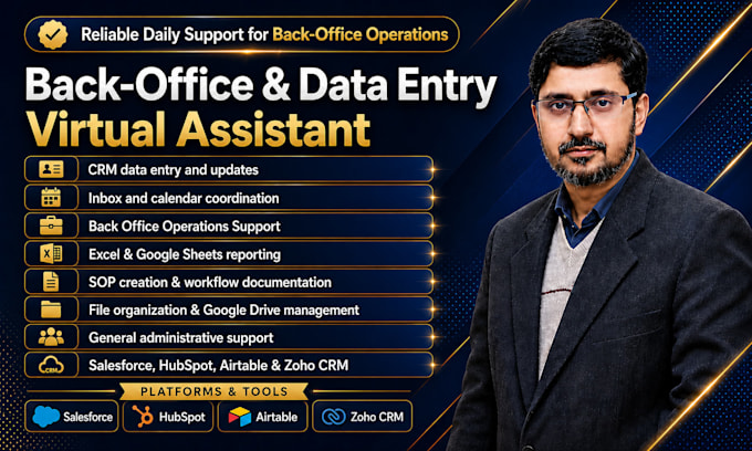 be your backoffice data entry virtual assistant