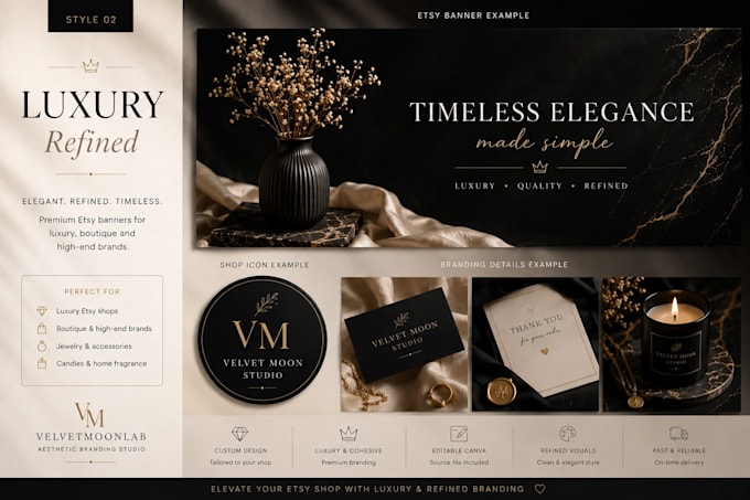 create elegant etsy shop branding in canva