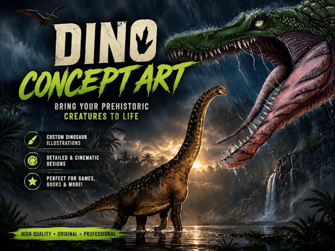 create custom creature concept art and illustrations