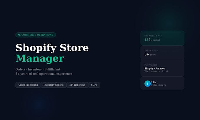 manage your shopify store operations and order fulfillment