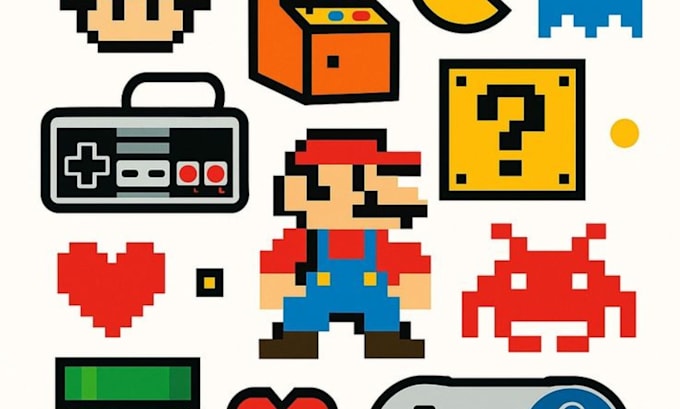 do pixel art logo design, for anything ,character, game