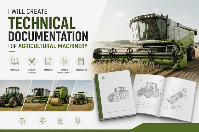 create technical documentation for agricultural machinery