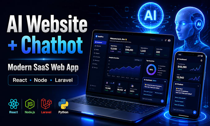 build ai website, ai chatbot, saas web app